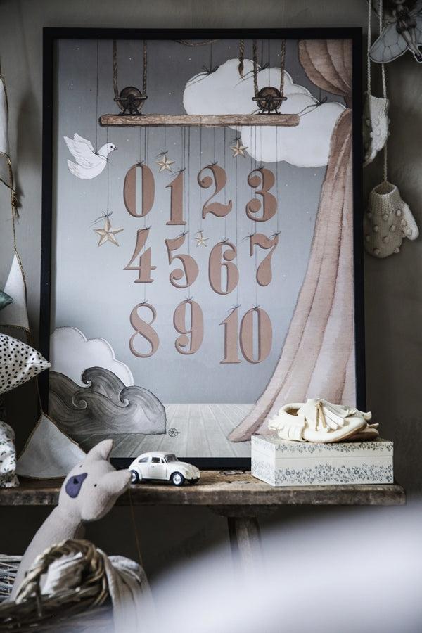 123 Tal Plakat til Børneværelset - Mrs. Mighetto