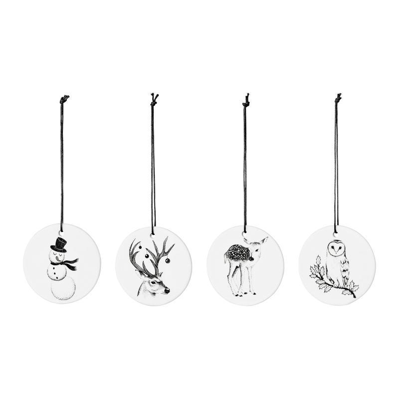 Mini Julegavemærker fra Bloomingville – 4 stk. Festlighed!