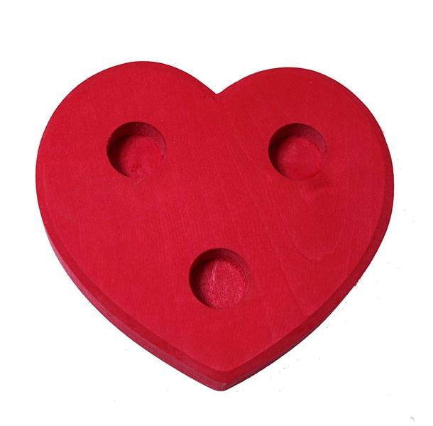 Rød Hjerteformet Lysestage fra Grimm's – Skab Hygge!