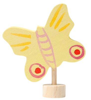 Håndmalet Gul Sommerfugl fra Grimm's - Dekorativ Pynt