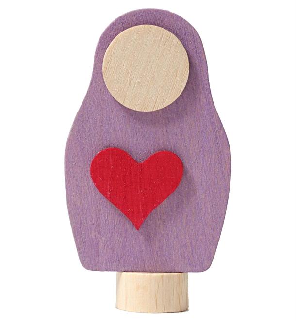 Dekorativ Hjerte Babushka Figur fra GRIMM's - Bæredygtig Kunst