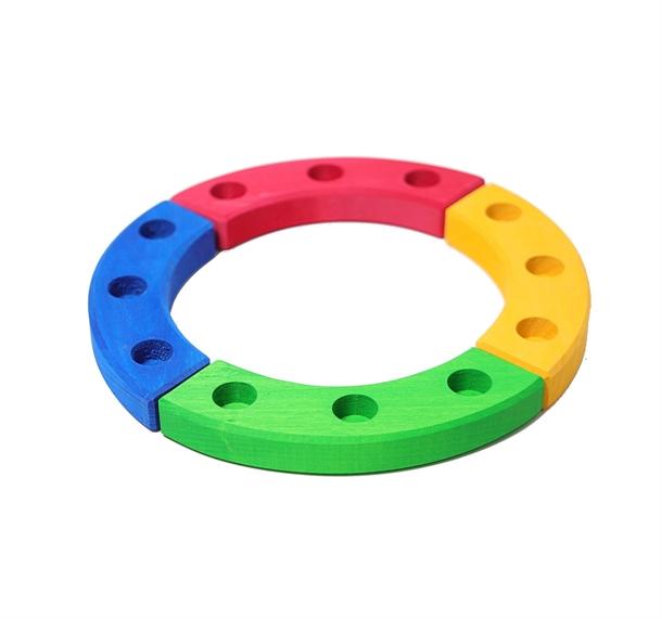 Grimms Fødselsdagsring Lille - Farverig Trædekoration