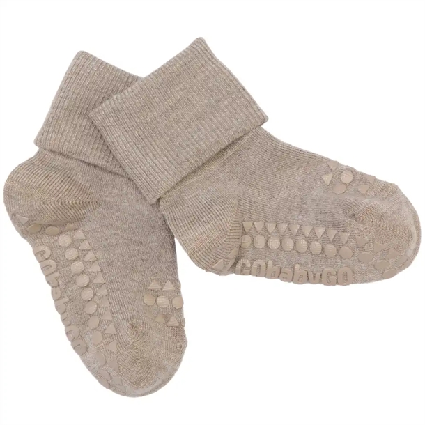 Bambus Strømper i Sand fra GoBabyGo - Oeko-Tex Certificeret
