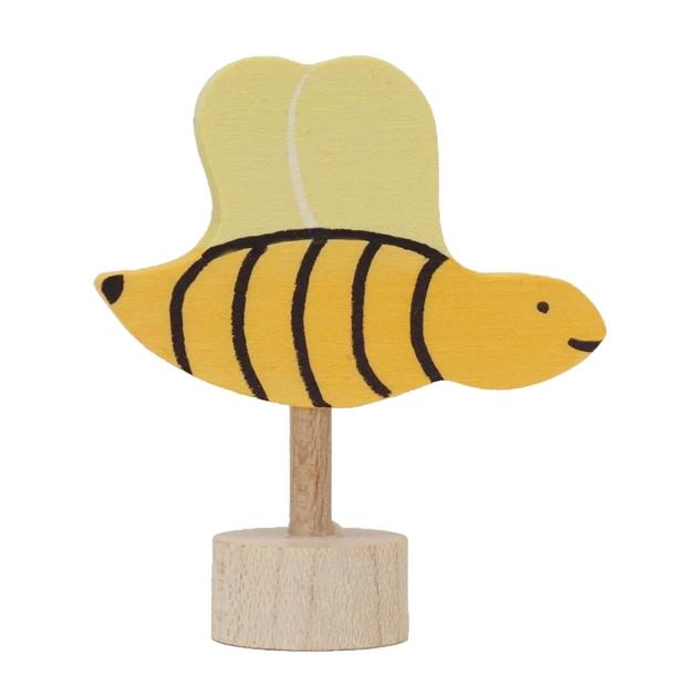 Grimms Håndmalet Bi Figur til Fødselsdagsringe - Bæredygtig Deko