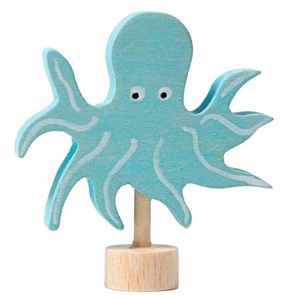 Grimms Håndmalet Træ Blæksprutte – Bæredygtig Dekoration