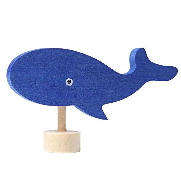 Grimms Håndmalet Træhval – Smuk Dekorativ Figur til Leg