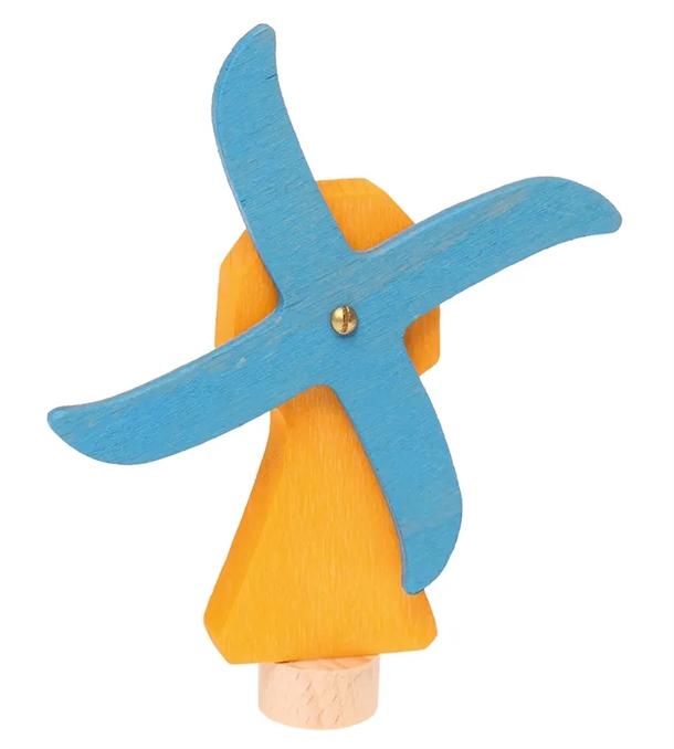 Grimms Håndmalet Vindmølle Figur – Bæredygtigt Trælegetøj