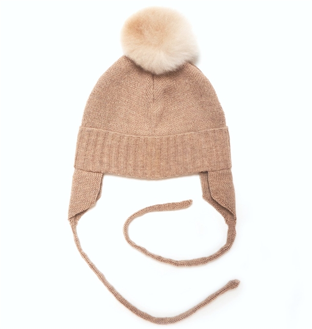 Huttelihut Hue Chullo Uld Camel - Varm og dyrevenlig hue