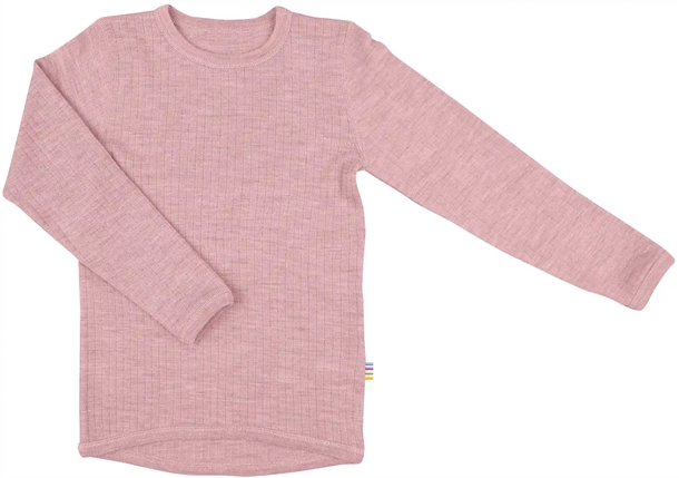 Joha Uld Rib Bluse i Old Rose – Komfort til aktive børn