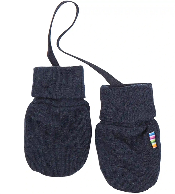 Mørkeblå Uldluffer Uden Tommelfinger til Børn fra Joha