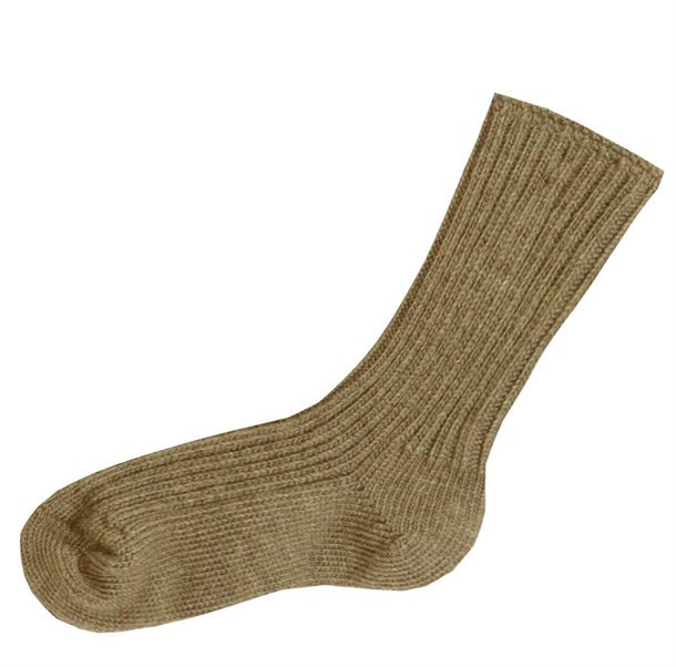 Joha Uldstrømper i Sand Melange - Kvalitet til Børn