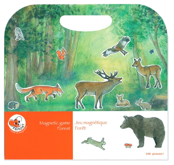 Interaktiv Magnetbog med Skovmotiver til Leg og Læring