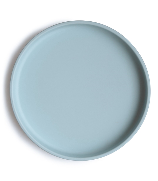 Mushie Silikone Tallerken med Sugekop - Powder Blue