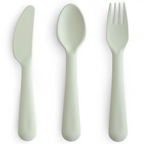 Bæredygtigt Bestiksæt til Børn i Sage fra Mushie