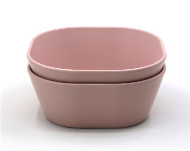 Mushie Skål Blush 2-Pak - BPA-fri og Mikrobølgeovnssikker