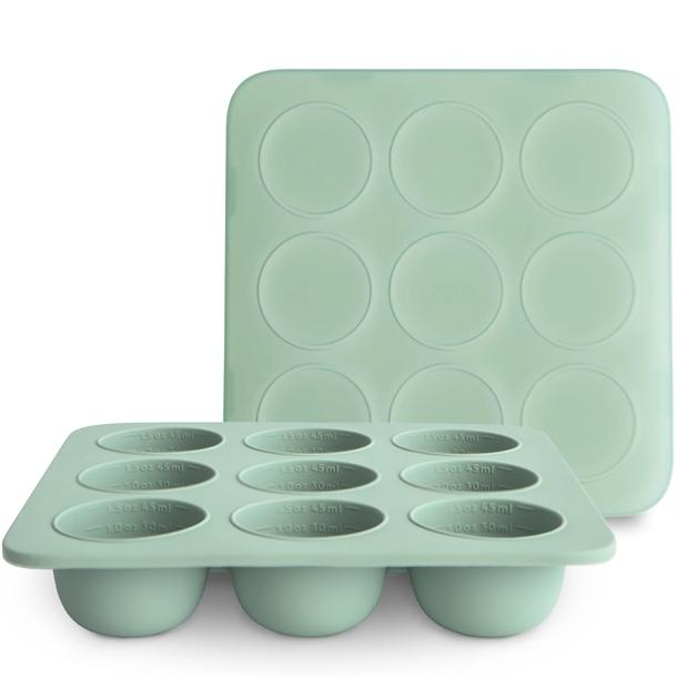 Frysebakke til babymad i Cambridge Blue fra Mushie