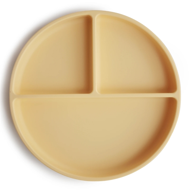 Sugekop Tallerken til Børn – Pale Daffodil fra Mushie