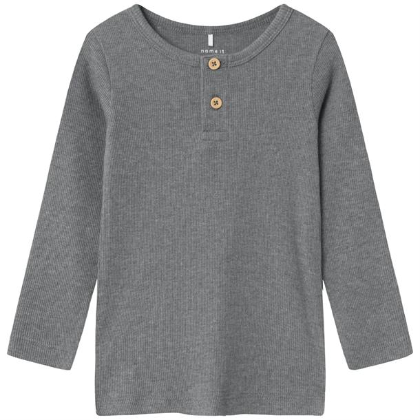 Name It Rib Bluse i Mockingbird Melange – Fantastisk Tilbud!