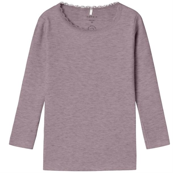 Name It Bluse Kab i Elderberry Melange – Fantastisk Tilbud!
