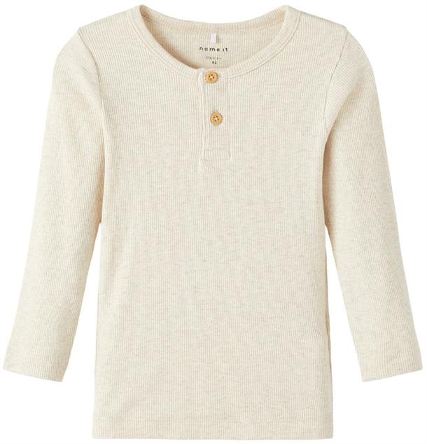 Ribbluse med Knapper i Peyote Melange - Must-Have til Børn