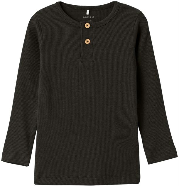 Name It Rib Bluse Kab i Sort – Fantastisk Tilbud!