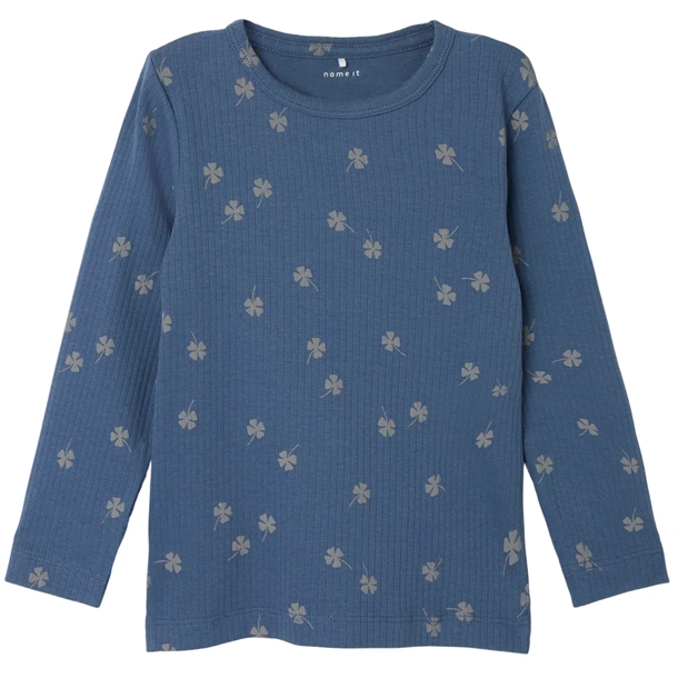 Vintage Indigo Kløver Bluse fra Name It - Udsalg!