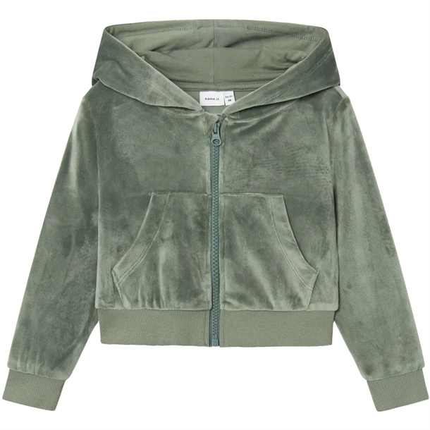 Name It Cardigan Stephanie Velour i Mørkegrøn – Must-have!