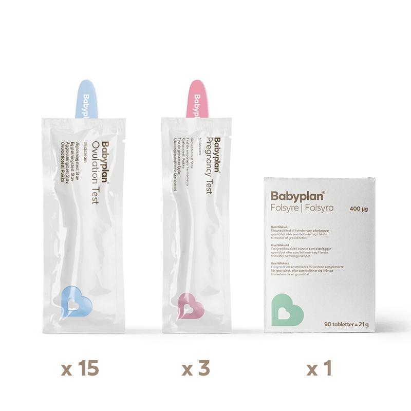 Babyplan 2 Mdr. Graviditets- og Ægløsningstest Sæt