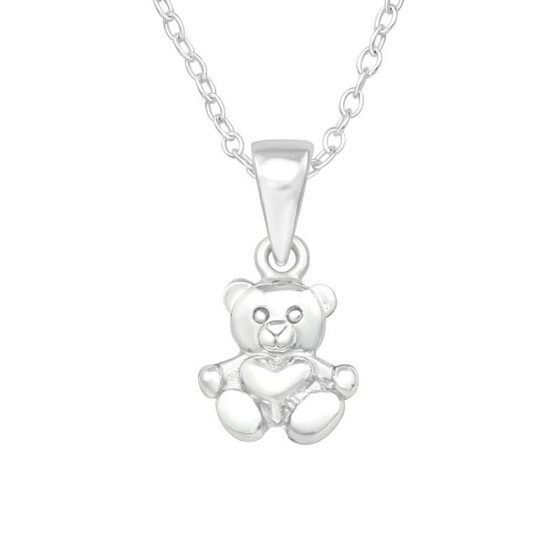 Sølv Bamse Halskæde til Børn – Perfekt Gaveidé!