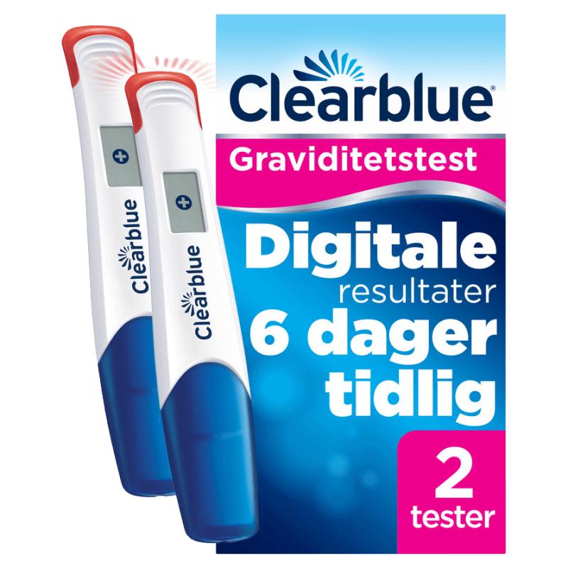 Clearblue Digital Graviditetstest – Ultra Tidlig 2 Stk.