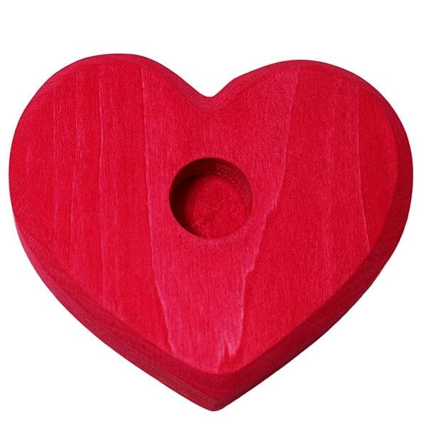 Lysestage Lille Hjerte Rød – Skønhed til Dit Hjem