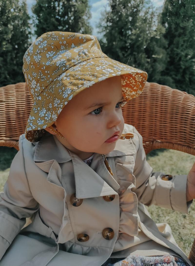 Festivalhat i Liberty Mustard til børn fra Huttelihut