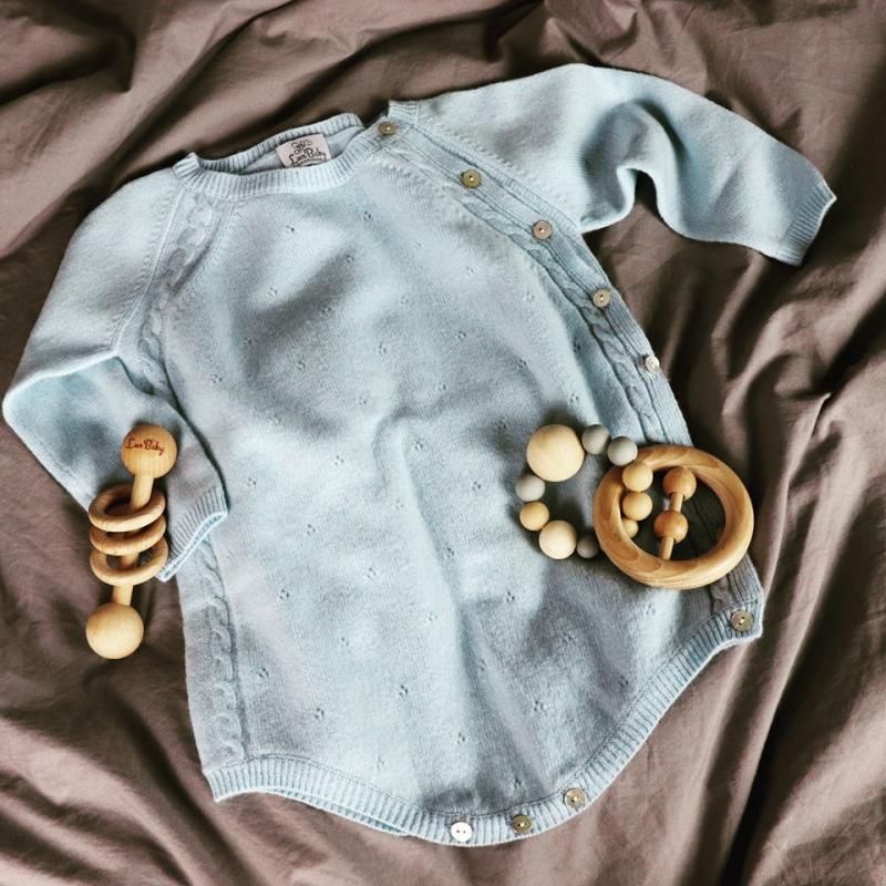 Kashmir Bodystocking til Baby i Lyseblå - Blød og Lækker