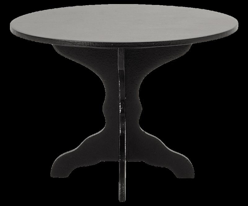 Miniature Sort Rundt Bord til Dukkehuse fra Maileg