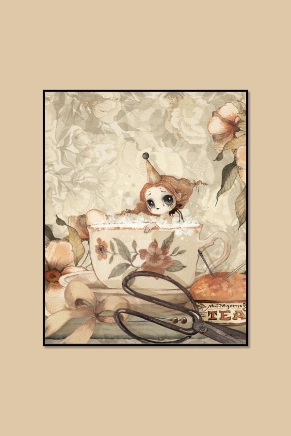 Eventyrlig The Tea Bath Plakat 40x50 cm fra Mrs. Mighetto