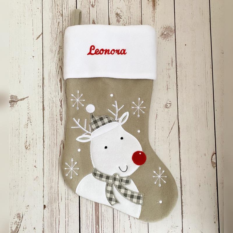 Personlig julesok med rensdyr – Skab magi til jul!