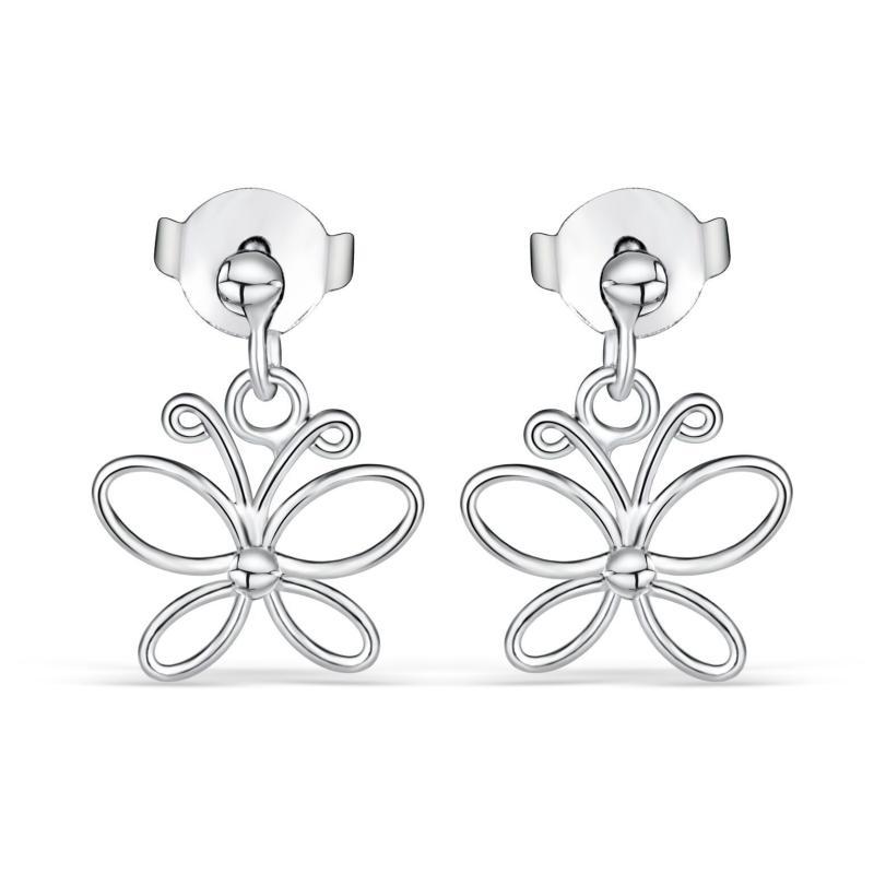 Sølv Sommerfugle Ørestikker til Børn – Perfekt Gaveidé!