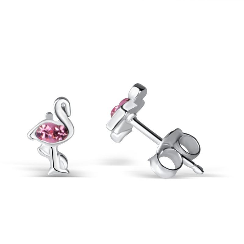 Flamingo Ørestikker i Sølv til Børn fra Luxbaby.dk