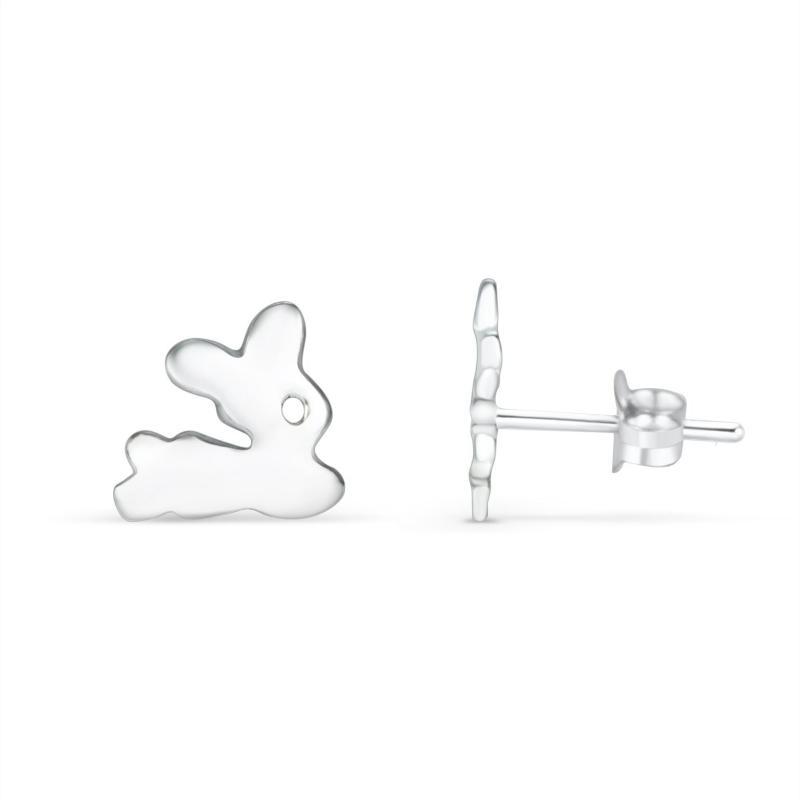Søde Sølv Kanin Ørestikker til Børn - Perfekt Gaveidé!