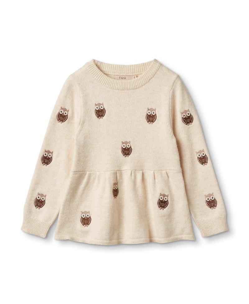 Alon Owl Bluse   Sandshell   86 Cm fra Fliink