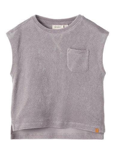 Sølv Filigran Frotté Boxy Top til Børn fra Lil Atelier