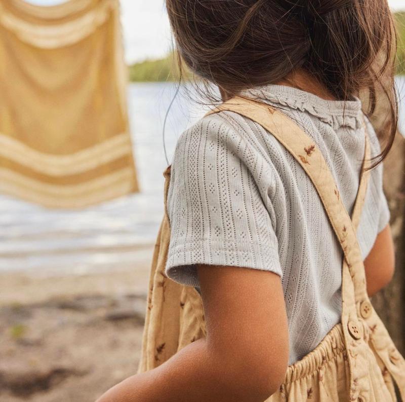 Bluse M Korte ærmer Harbor Mist   104 Cm fra Lil Atelier