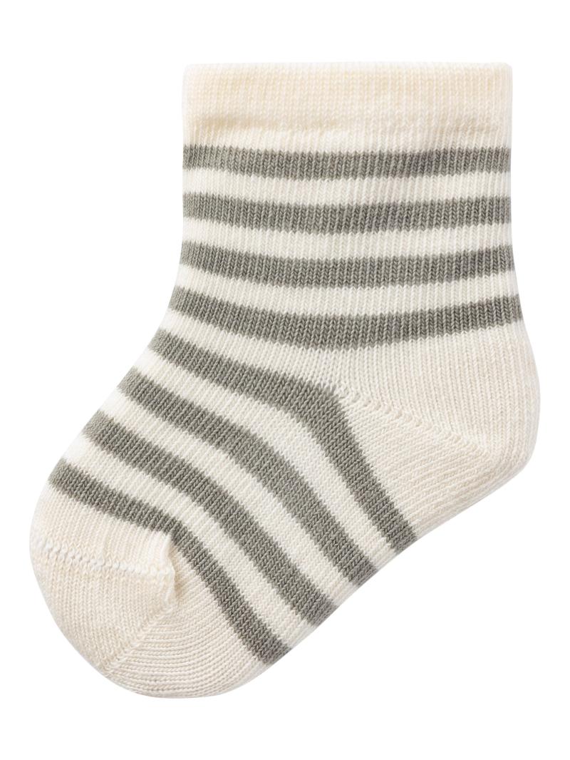 Kærlighed Stribet Babysokker - Dried Sage fra Lil Atelier