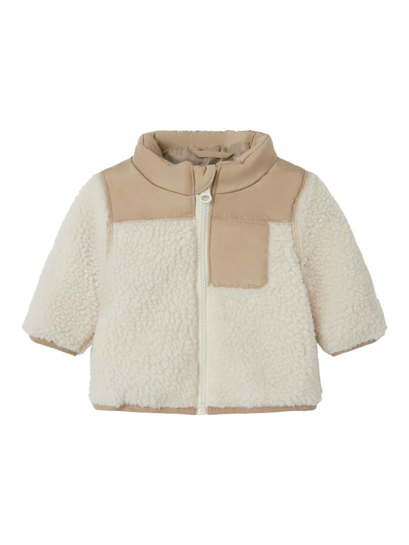 Mosie Teddy Jacket   Whitecap Gray   56 Cm fra Name It