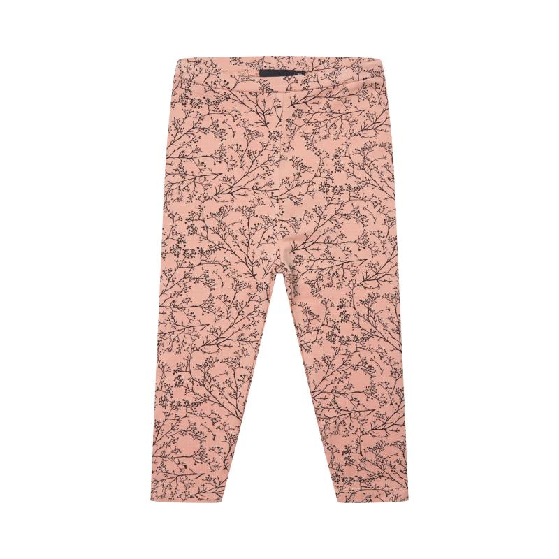 Bløde leggings i lys rosa med guldglimmer til børn