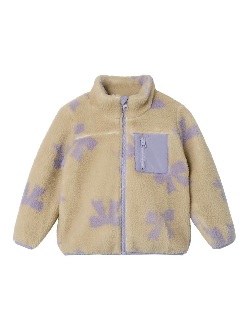 Monica Teddy Bow Jakke i Fog – Søde Sløjfer og Plys!