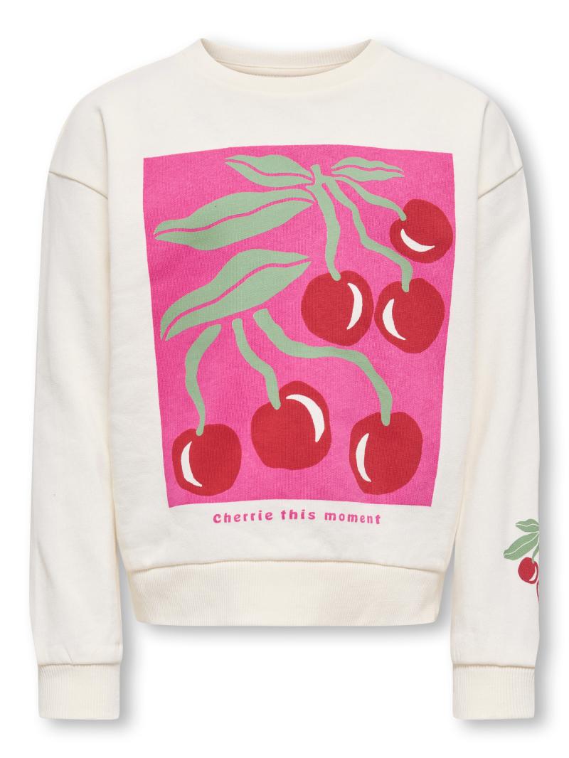 Artsy Løs Sweatshirt med Kirsebærprint fra Only Mini