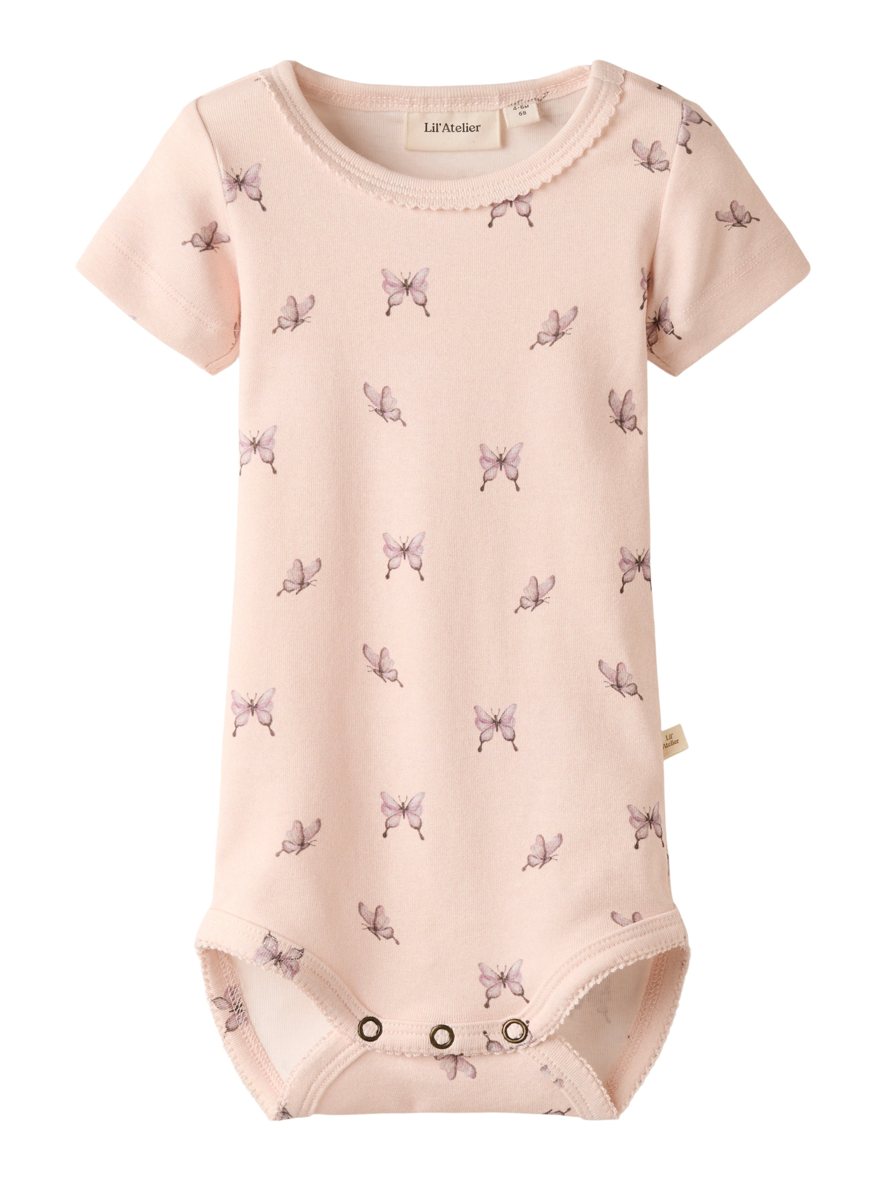 Gayo Sig Ss Body   Peach Blush Butterfly   56 Cm fra Lil Atelier
