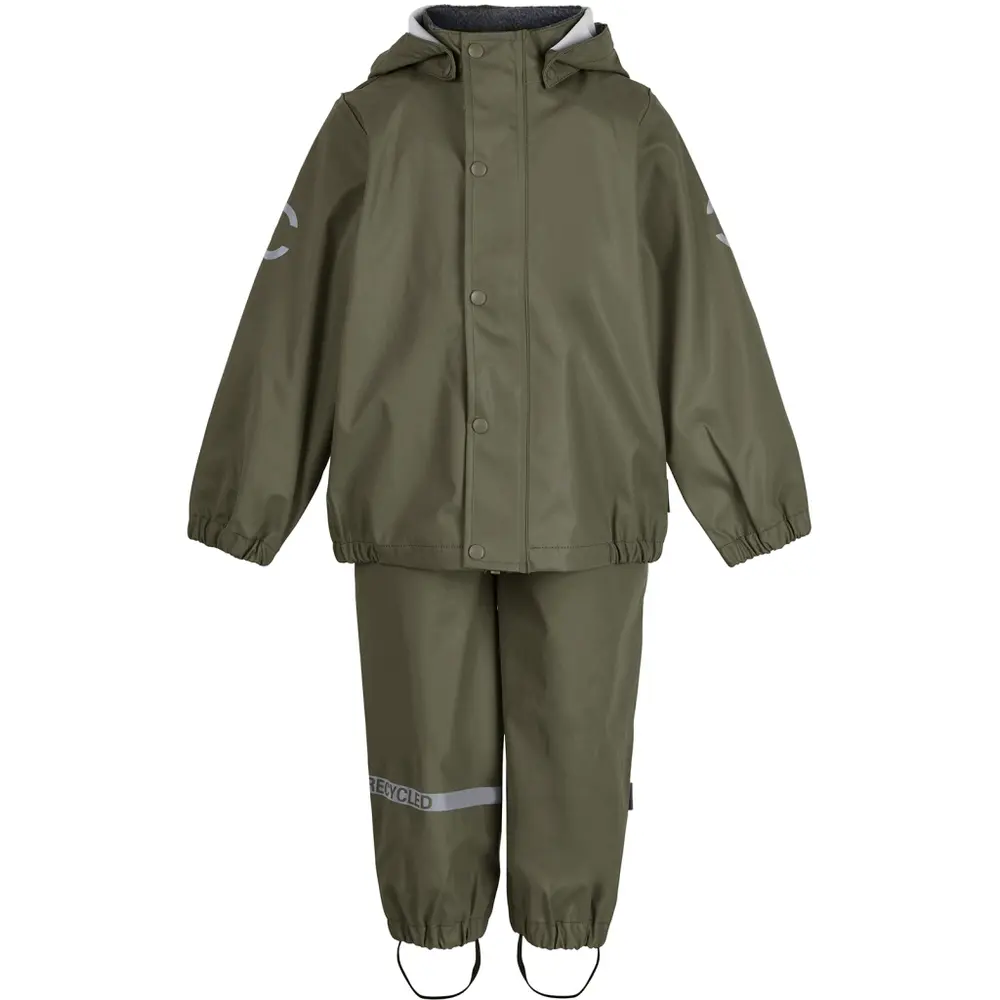 Regnsæt i Dusty Olive fra Mikk-line – Hold dit barn tørt!