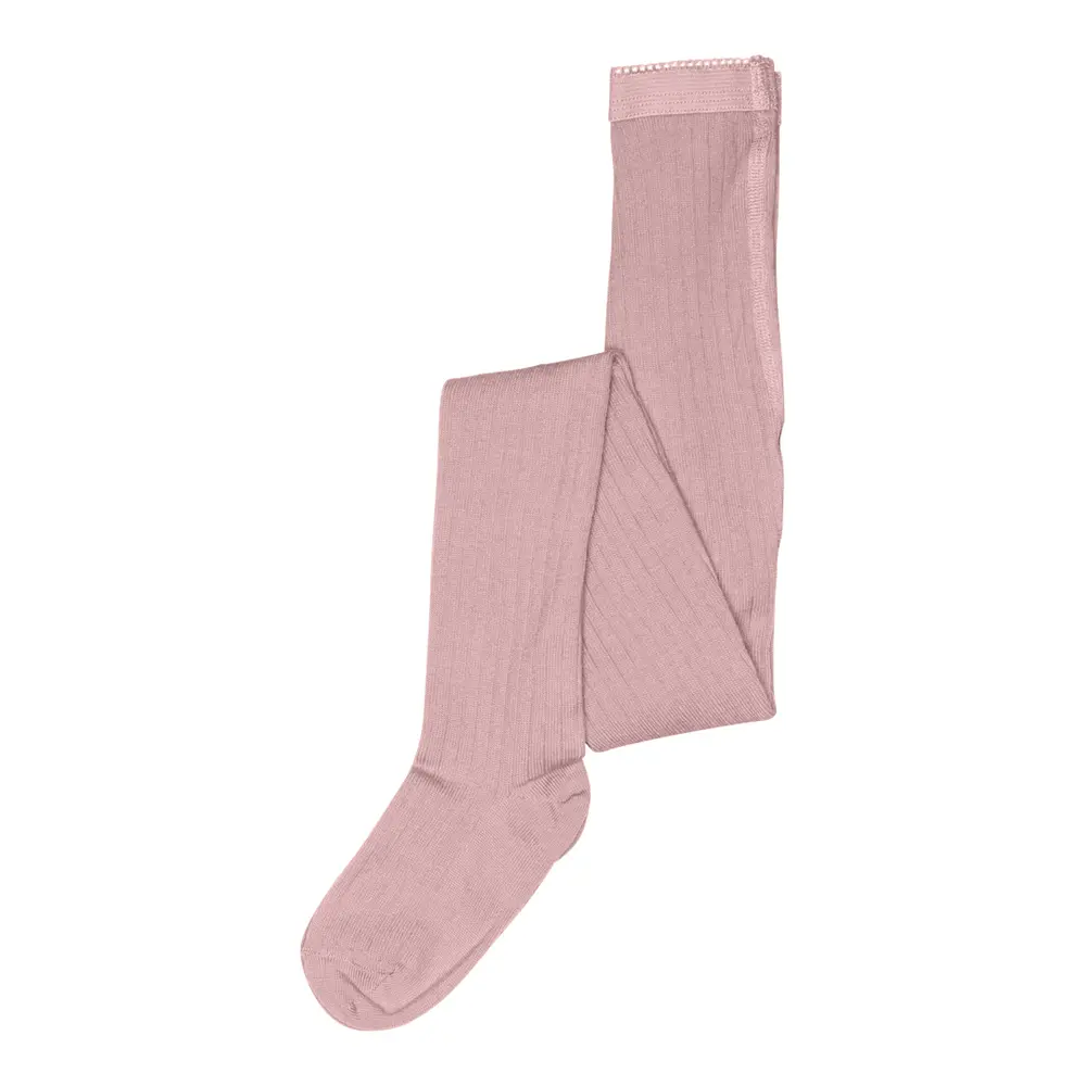 Uld Strømpebuks Rib   188 Wood Rose   70 fra Mp Denmark